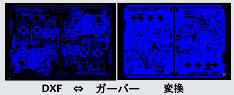 DXF ガーバー変換
